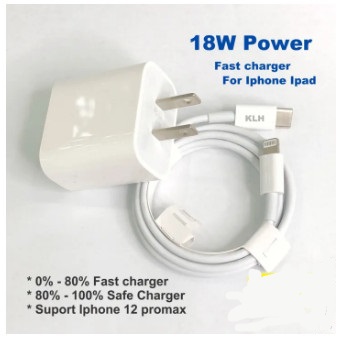 Bộ sạc nhanh 18W cho Iphone, Ipad